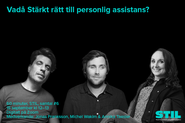 VIt man med kort brunt hår och en mörk t-thirt, en vit man med kort brunt hår och svart skjorta, en kvinna med långt rödbrunt hår, svart jacka över en mönstrad tröja.